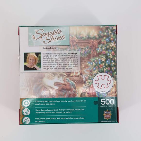 Master Pieces 500 Piece "Christmas Dreams" Glitter Jigsaw Puzzle & Poster - GUC - Picture 9 of 12
